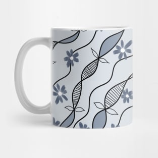 Wavy blue flower Mug